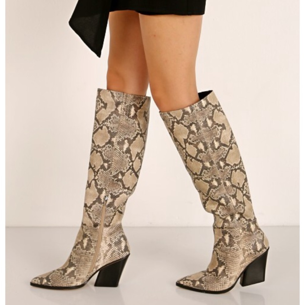 Dolce Vita Isobel Boot Black + White Snake